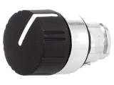 Comutator Rotativ 22mm Negru 2 Puncte