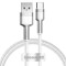 CABLU alimentare si date Baseus Cafule Series, Fast Charging Data Cable pt. smartphone, USB la USB Type-C 66W, braided, 1m, alb &quot;CAKF000102&quot; (timbru v