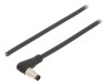 Conector M5 Tată BINDER, 4 Pini, IP67, Placare Aurit, Cablu 2m, Unghi 90 grade