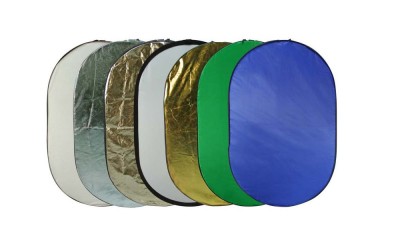 Blenda ovala 7in1 gold silver difuzie alb sunfire albastru verde 60x90cm foto