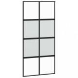 Cumpara ieftin Usa glisanta, negru, 102,5x205 cm, sticla securizata/aluminiu