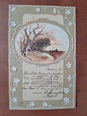 Carte postala, peisaj 1904 foto