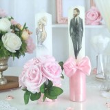 Set 2 Lumanari pentru Nunta cu Flori si Fundita - LN49