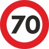 Autocolant Sticker "Limita Viteza" Reflectorizant - 70km/h, AVEX