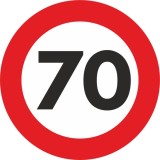 Autocolant Sticker "Limita Viteza" Reflectorizant - 70km/h