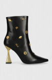 Cumpara ieftin Karl Lagerfeld cizme de piele DEBUT femei, culoarea negru, cu toc drept, KL32059F