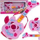 Chitara muzicală interactivă pentru copii c&acirc;ntă melodii cu 11 taste