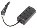 Hub USB 4 Porturi cu &Icirc;ntrerupător USB 2.0