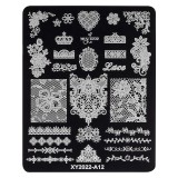 Cumpara ieftin Matrita Metalica Stampila Unghii LUXORISE, Lace Style A12, LUXORISE Nail Art