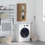 vidaXL Dulap montat pe perete Stejar Artizanal 34,5 x 34 x 90 cm 882623