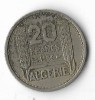 Moneda 20 francs 1956 - Algeria, Africa, Cupru-Nichel