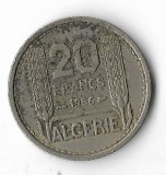 Moneda 20 francs 1956 - Algeria