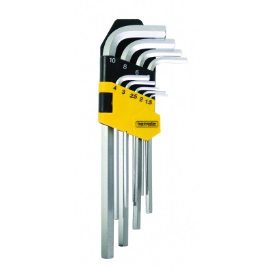 Set 9 chei imbus torx Top Master Pro, T10-T50, extralungi, otel crom-vanadiu foto