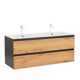 Dulap inferior Vario Forte 120 cu lavoar antracit-stejar