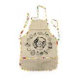 Set creativ pentru activitati creative sort iuta cu paleta, pensula si mini acuarele 3-7 ani,46x33 cm