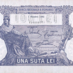 REPRODUCERE bancnota 100 lei 1 noembrie 1923 Romania