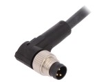 Cablu de conectare M8 PIN: 3 &icirc;n unghi 2m