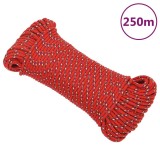 Cumpara ieftin Franghie de barca, rosu, 5 mm, 250 m, polipropilena