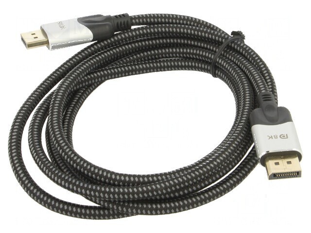 Cablu DisplayPort 1.4 HDCP 2.2 2m Negru PVC Textil
