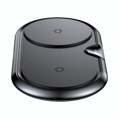 Incarcator Dual Wireless, Baseus, 10W, negru foto