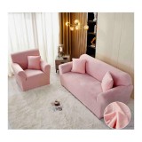 Cumpara ieftin Set Huse Canapea 311 Catifea, Roz Deschis - JO888