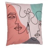 Perna Decorativa de Iarna Velvet cu Model Abstract 45x45 cm