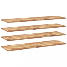 Rafturi suspendate 4 buc. 160x40x2cm lemn masiv acacia netratat foto