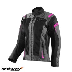 Geaca (jacheta) femei pentru scuter - motocicleta Touring Seventy vara model SD-JT68 Sahara culoare: gri/fuchsia (roz) Gri/fuchsia (roz) XXL