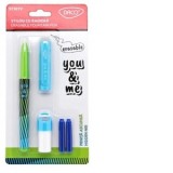 Stilou cu radiera penita ascunsa You&amp;amp;amp;Me DACO ST301V, verde