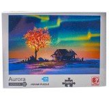 Cumpara ieftin Puzzle carton mini, Aurora Boreala, 1000 piese, 7Toys