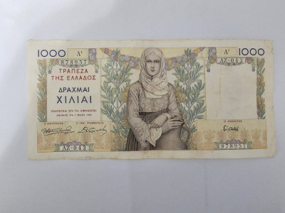 Grecia 1000 Drahme 1935,stare buna foto