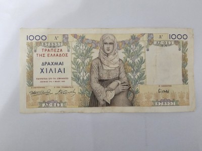 Grecia 1000 Drahme 1935 Rara foto