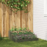 VidaXL ghiveci de grădină 3-nivele 90x90x35 cm Verde măsliniu Oțel