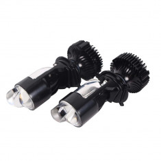 Set 2 becuri auto A7, H4, 90 W Canbus, 2 faze, 30000lm/set, 6000K