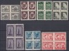 ROMANIA 1922 LP 73 INCORONAREA REGELUI LA ALBA IULIA BLOCURI DE 4 TIMBRE MNH, Nestampilat