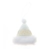 Decoratiune Craciun, tip caciulita, alb, 10 cm, SYWWTSB-6621124