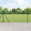 VidaXL Set de St&acirc;lpi de Gard Argintiu 0.8 x 25 m Oțel Galvanizat