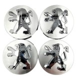 Set 4 capace jante aliaj Peugeot 60mm 55853809, Argintiu, 16 inch