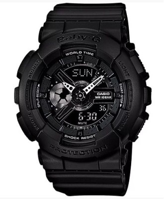 Ceas Sport Dama Casio G-SHOCK Baby G All Black -copil-NEGRU -CALITATEA 1 foto