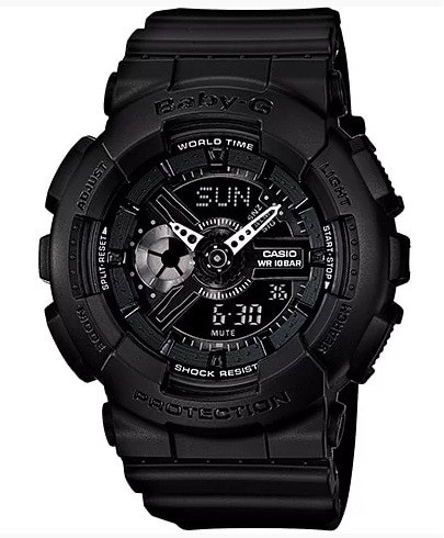 Ceas Sport Dama Casio G-SHOCK Baby G All Black -copil-NEGRU -CALITATEA 1