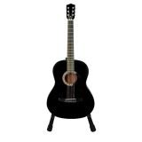 Cumpara ieftin Chitara clasica , 95 cm, lemn, stativ inclus, negru