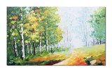Cumpara ieftin Tablou peisaj pictat manual dormitor, living, Armonia naturii, 120x70cm ulei in cutit efect 3D, Magistral