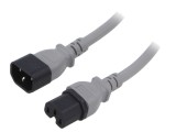 Cablu IEC C14 C15 1,8m 3x14AWG 15A gri PVC