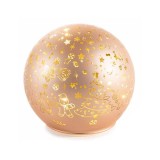 Sfera decorativa Craciun sticla aurie cu led II &Oslash; 10 cm x 9 H