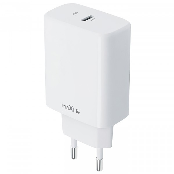 Incarcator Retea MaXlife MXTC-10-20C, 20W, 3A, 1 x USB-C, Alb