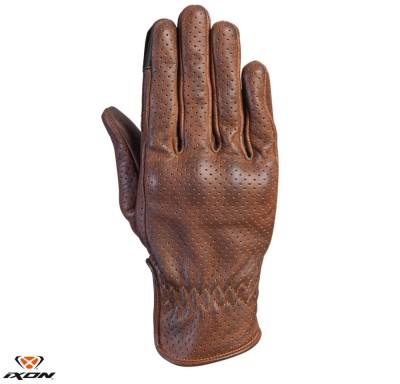 Manusi femei pentru scuter - motocicleta Urban/heritage vara piele Ixon model RS Nizo Air LS culoare: camel (maro) &amp;ndash; degete tactile L (9/10) foto