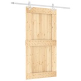 Cumpara ieftin Usa glisanta cu set feronerie, 100x210 cm, lemn masiv de pin