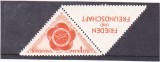 ROMANIA 1957-Lp 434a insigna festivalului cu vigneta + limba germana MNH, Organizatii internationale, Nestampilat