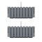 Set 2 jardiniere decorative cu suport metalic, sistem irigare,​​​​​​​ gri, 38x18x16.2 cm, Boardee Fencycase W