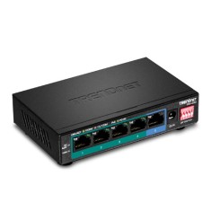 Switch 4 porturi Gigabit Long Range 200m PoE+, 1 port Gigabit - TRENDnet TPE-LG50